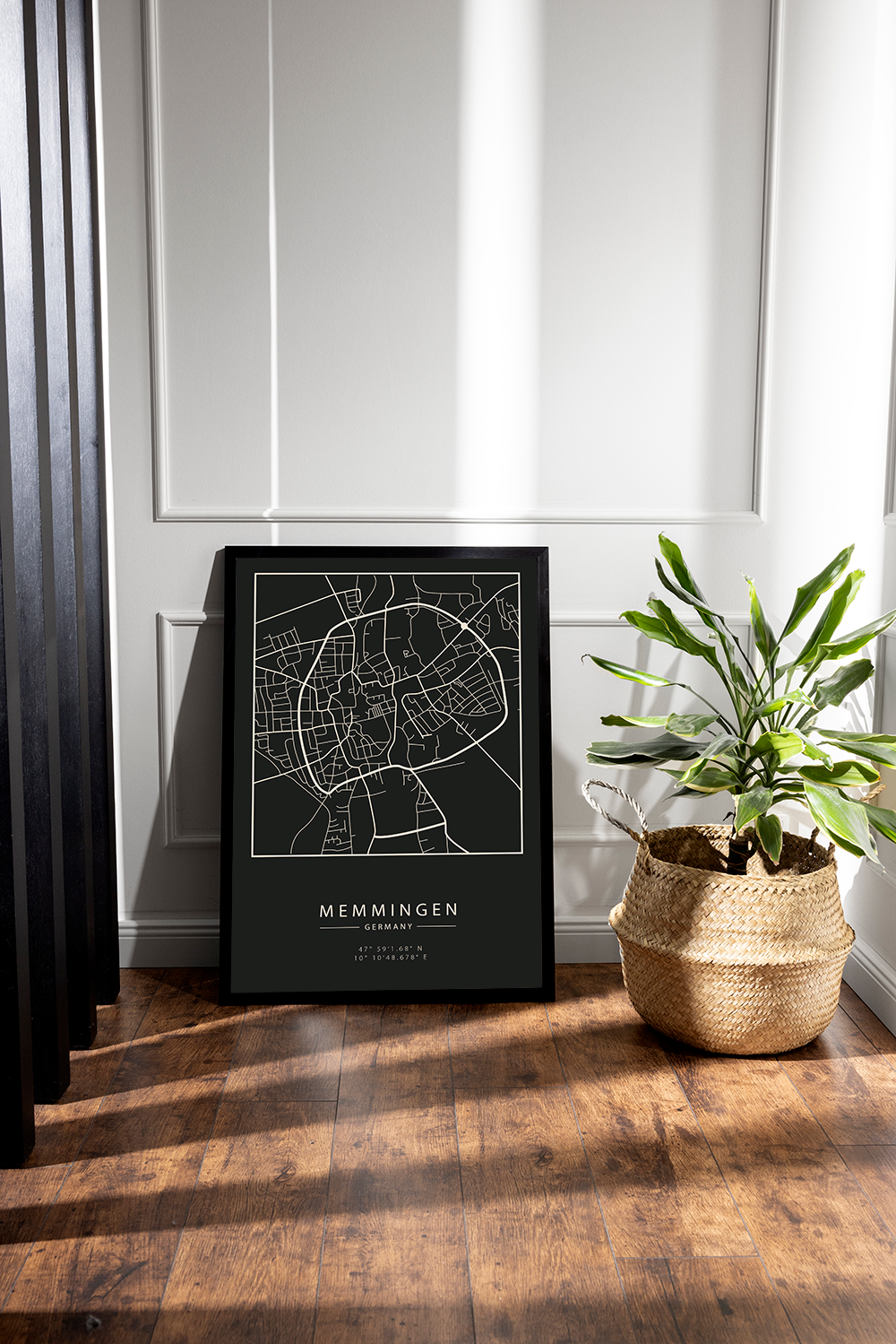 Heimatbild Memmingen – Minimalistisches Design in Schwarz-Weiß